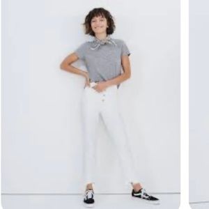 Madewell White The perfect Vintage Crop Jean Button fly NWT size 25